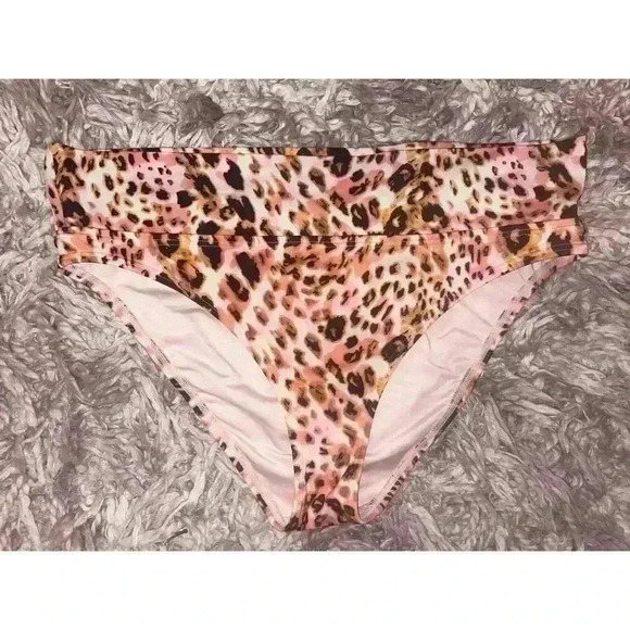 Victoria's Secret Other - Victoria’s Secret Cheetah Print High Waisted Bikini Bottoms Size Large
